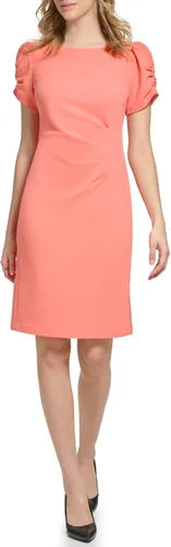 Vista 2 de Karl Lagerfeld Womens Waist Detail Puff Sleeve Sheath Dress