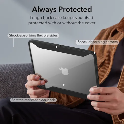 Vista 5 de ESR Funda para iPad Pro de 11 pulgadas (2022/2021/2020/2018, 4ª/3ª/2ª/1ª generación) con soporte para lápiz, cubierta magnética extraíble, soporte
