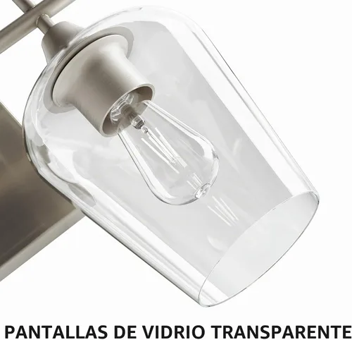 Vista 6 de VONLUCE Lámpara de tocador de baño, lámpara de baño de 2 luces sobre el Níquel