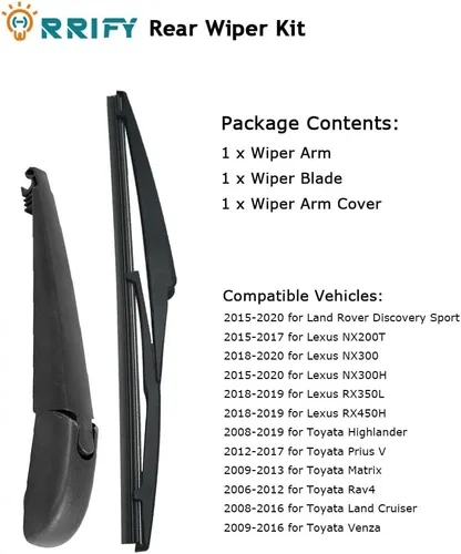 Vista 6 de Juego de limpiaparabrisas trasero 85241-42070 para Toyota Highlander Matrix Rav4 Prius V, para Lexus NX300h NX200t RX450, para Land Rover Discovery