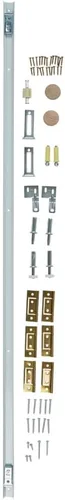 Vista 6 de National Hardware N343-715 Juego de herrajes para puerta plegable, 36 pulgadas, riel de acero incluido, ajustable, blanco