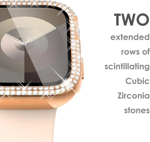 Vista 195 de Surace Bling - Carcasa con protector de pantalla para Apple Watch Series 3, 2, 1 de 1.496 pulgadas