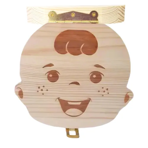 Vista 2 de PAMBO Caja de hadas de dientes de bebé, recuerdo para niños con dientes perdidos, soporte de dientes para niños, baby shower y regalos de cumpleaños
