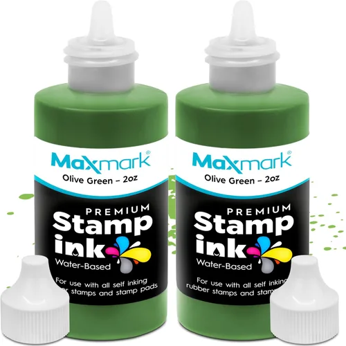 Vista 7 de MaxMark Premium - Tinta de recarga con punta de control en botella para sellos autoentintados, color negro - 1 onza