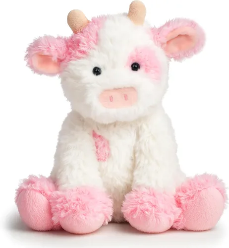 Vista 13 de Hopearl Adorable Vaca de Peluche, Juguetes de Vaca Flexible Suave, Animales de Peluche, Regalos de Cumpleaños Lindos para Niños, Niñas, Niños