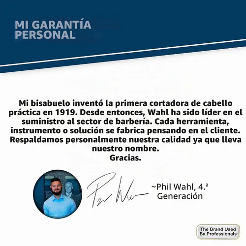 Vista 5 de Wahl Peine de bolsillo hecho a mano para barba, bigote y cabello