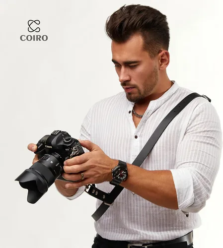 Vista 8 de C Coiro Leather Camera Strap Crossbody for DSLR, Mirrorless – Secure Dual Mount, Quick Release for Professional Photography