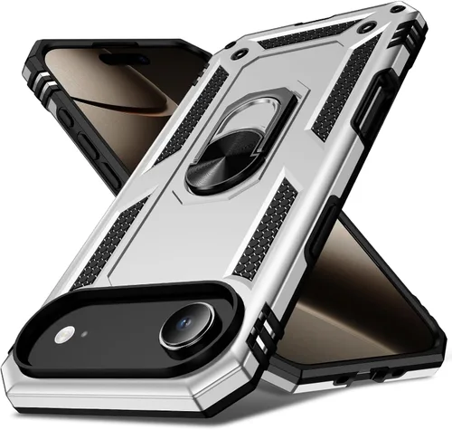Vista 30 de Korecase Funda para iPhone 17 Pro con soporte de anillo, grado militar, resistente, a prueba de golpes, protección de cuerpo completo para Apple