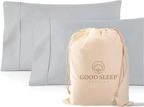 Vista 11 de Juego de 2 fundas de almohada Queen estándar, 100% algodón egipcio, ideales para el cuidado del cabello y la piel, fundas de almohada de tejido