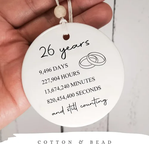 Vista 5 de 26º aniversario de bodas para ella o él, regalo de matrimonio de 26 años para pareja o padres, regalo de aniversario con fotos para esposa y esposo