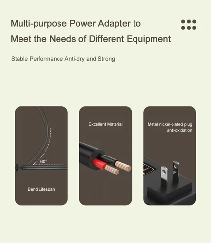 Vista 5 de Adaptador de fuente de alimentación CA/CC de 12V 2A para Yamaha PA-130 PA-130B PSR, YPG, YPT, DGX, DD, EZ y P Cable de carga de la serie de teclado