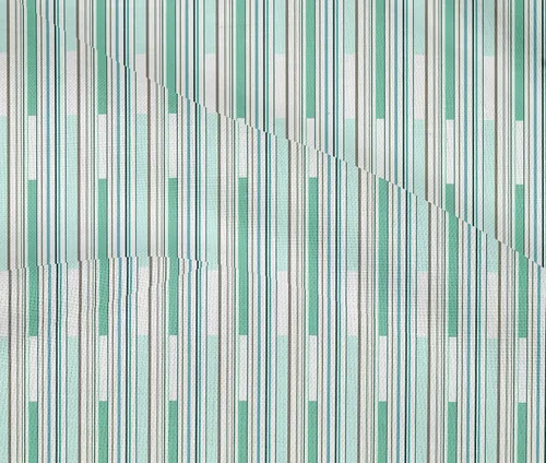 Vista 5 de oneOone - Tela de algodón flexible y aguamarina, diseño de rayas de costura, proyectos de manualidades de 39.8 in de ancho