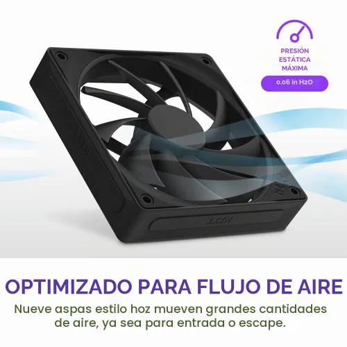 Vista 2 de NZXT F120Q - Ventilador silencioso de 4.724 in de flujo de aire para PC