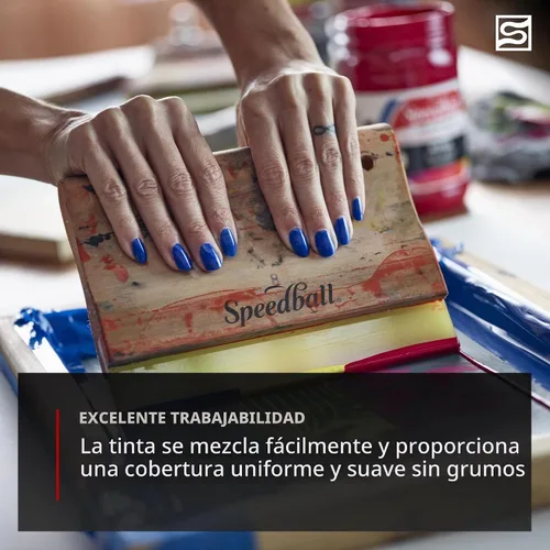 Vista 4 de Speedball Tinta acrílica para serigrafía, 8 oz, negra para impresiones en papel, fabricada en EE. UU
