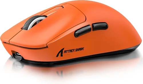 Vista 11 de ATTACK SHARK X3 Mouse inalámbrico para juegos, mouse ergonómico de computadora de 49g, sensor óptico PAW3395 de triple modo de 26K DPI, duración