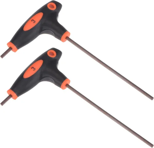 Vista 6 de uxcell Llave hexagonal de 0.079 in con mango en T de doble extremo, acero métrico S2 2 piezas