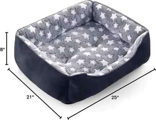 Vista 9 de GASUR Camas para Perros Tamaño Small Plus, Cama Lavable para Perros Pequeños, Sofá Cama Ortopédico para Mascotas, Cuna para Mascotas con Base