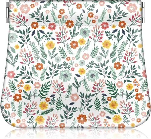 Vista 14 de Fintie - Monedero a presión, de cuero PU, monedero para cambio para mujer, Hibisco floreciente., Moda