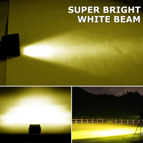 Vista 5 de WinPower Cápsulas LED de 4 pulgadas, 120W 1200LM Haz Combinado de Inundación y Foco Barra de Luz Todoterreno Luces de Niebla para Camión Camioneta