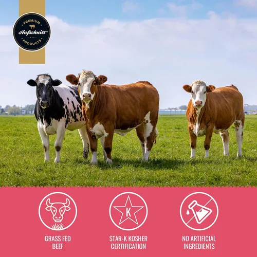 Vista 4 de Aufschnitt Jerky Bits - Bocadillos saludables hechos de carne de res y pollo, con alto contenido de proteínas, kosher y apto para dieta cetogénica