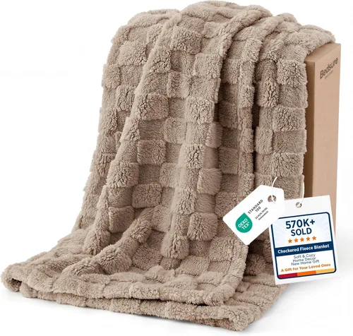 Vista 53 de Bedsure GentleSoft - Manta verde salvia para sofá, manta de forro polar a cuadros, regalos de Navidad para mujeres, hombres y niñas, bonita manta