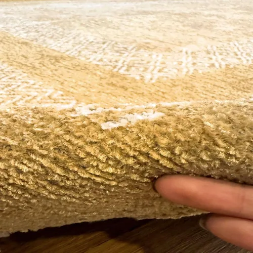 Vista 5 de Alfa Rich 5x8 Alfombras lavables de oro ámbar para sala de estar, dormitorio, cocina, de algodón, aptas para mascotas