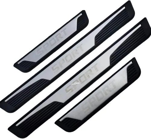 Vista 5 de Protector de placa para umbral de puerta de automóvil, para Toyota Corolla 2015-2022 2023 2024, accesorios de acero con cubierta de plástico