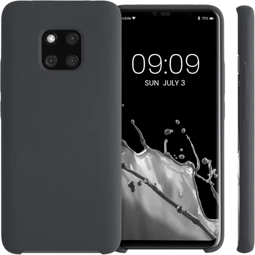 Vista 4 de kwmobile Funda compatible con Huawei Mate 20 Pro - Funda de silicona TPU con acabado suave - Negro mate