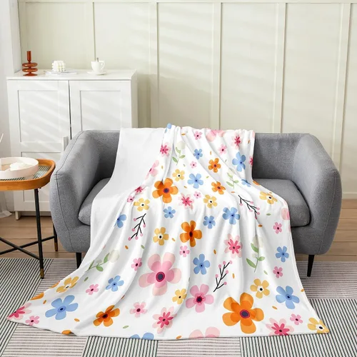 Vista 44 de jejeloiu Cute Mushroom Decor Plush Throw Blanket, For Kids Boys Girls 40"x50" Botanical Plants All Season,Bed Blanket Cartoon Mushrooms Flannel