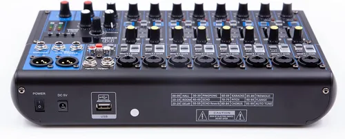 Vista 3 de EMB MX12BT 99 DSP Mezclador de audio de 12 canales Consola de mezcla MP3 escritorio de sonido con Bluetooth