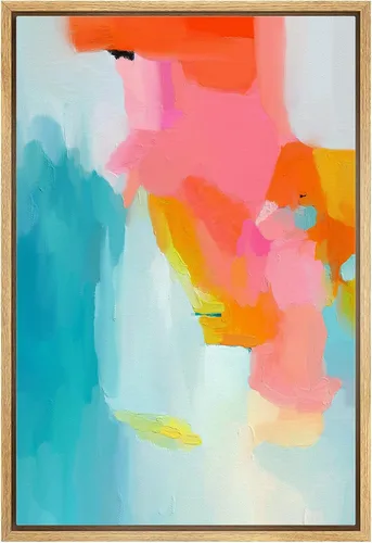 Vista 43 de MUDECOR Impresión en Lienzo Enmarcado Arte de Pared Pincelada Floral Abstracta en Tonos Neutros Cálidos Tonos Terrosos Ilustraciones Minimalismo