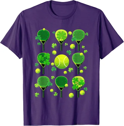 Vista 3 de St Patricks Day Padel Tennis Shamrock Paddle Irish Pride T-Shirt