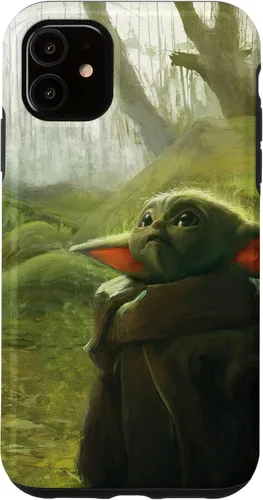 Vista 8 de iPhone 16 Star Wars The Mandalorian The Child Grogu in the Forest Art Case
