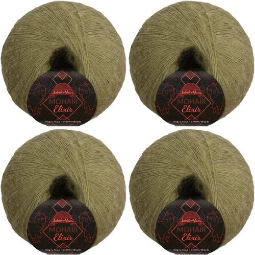 Vista 118 de JubileeYarn Mohair Elixir Yarn - 50g/Skein Baby Wool Blend - Cosmopolitan - 1 Skein