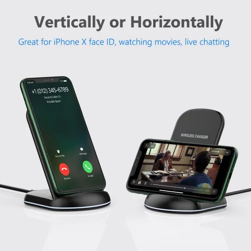 Vista 3 de Yootech - Cargador inalámbrico, soporte de carga inalámbrica máxima de 10 W, compatible con iPhone 17/17 Pro/17 Pro Max/Air/16e/16/16 Plus/16 Pro