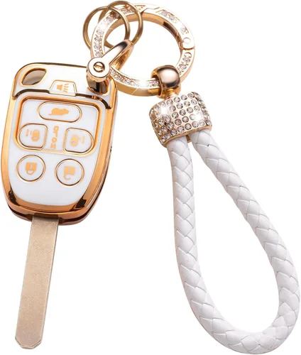 Vista 60 de Gematay Funda para llavero de Mercedes Benz con cordón, funda de TPU suave compatible con Mercedes Benz C E S M CLS CLK G Class Smart Key Holder