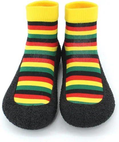 Vista 2 de Zapatos tipo calcetín descalzos para mujer y hombre, para deportes acuáticos, yoga, saltar, playa, caminar, fitness, calzado jamaicano, rasta, afro