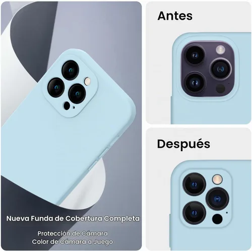 Vista 3 de FireNova Funda diseñada para iPhone 14 Pro Max, funda de silicona mejorada [protección de cámara] con [2 protectores de pantalla], forro