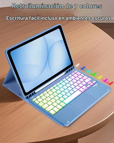 Vista 8 de MePadKey Funda con teclado táctil para Samsung Galaxy Tab A11 Plus/A9 Plus