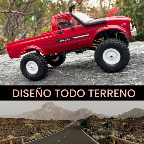 Vista 3 de HLSFWDRIVE RC Rock Crawler 4x4 WPL C24 RC Truck 1/16 Escala Off Road RTR Crawler de control remoto todo terreno con dirección proporcional