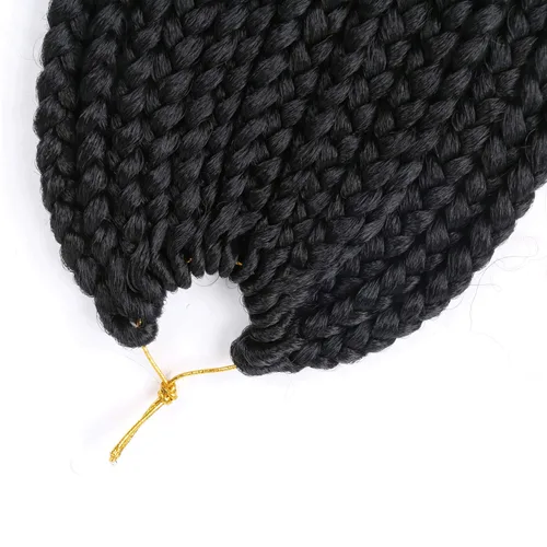 Vista 6 de Paquete de 6 trenzas de ganchillo con extremos rizados, trenzas de ganchillo de 10 pulgadas, trenzas bohemias de ganchillo para mujeres negras