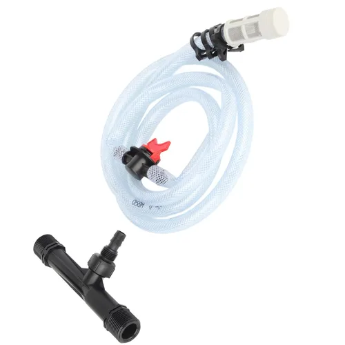 Vista 8 de Venturi - Kit de inyector de fertilizante de 1 pulgada, sistema de riego por goteo eficiente con tubo de agua para césped, jardín, invernadero