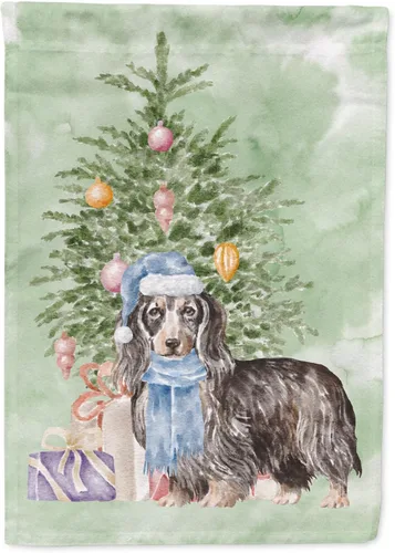 Vista 39 de Caroline's Treasures CK8213GF Bulldog Inglés #2 Regalos de Navidad y árbol de jardín Bandera de buzón Bandera decorativa para patio exterior, patio