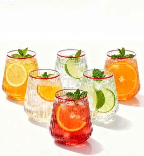 Vista 12 de BESTSTAR 36 Piezas Copas de Vino de Plástico Transparente Acanalado de 12 onzas, Copas de Champán Desechables de Origami Onduladas, Elegantes Vasos