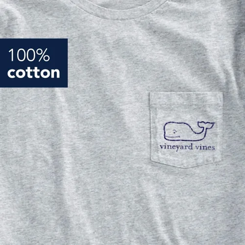 Vista 3 de vineyard vines Kids' Long-Sleeve Vintage Whale Garment-Dyed Pocket Tee