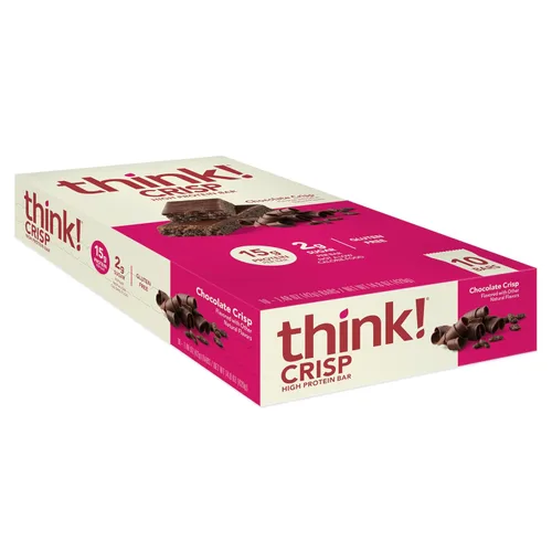 Vista 12 de Think! Barra alta en proteínas, Brownie Crunch, 12
