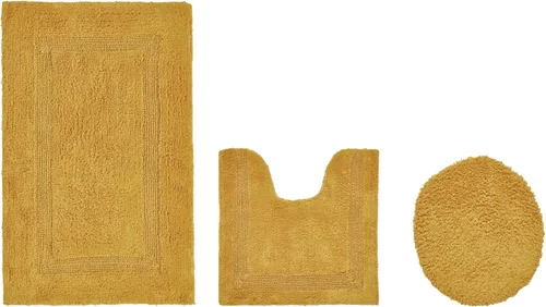 Vista 66 de Better Trends - Juego de 2 alfombras de baño 100% algodón, extra suaves, con borlas, de 17" x 24", alfombra de baño superabsorbente y reversible