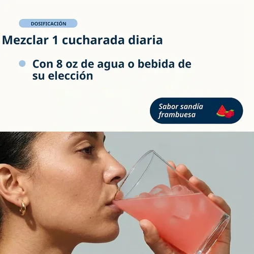 Vista 7 de Metagenics StayStrong+ Colágeno en polvo con creatina, sandía y frambuesa