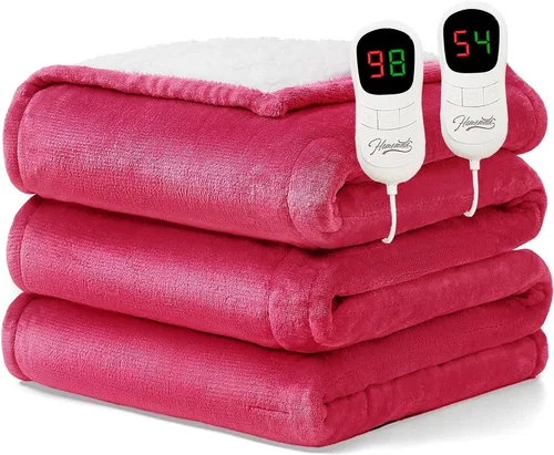 Vista 42 de Homemate Heated Blanket Electric Throw 50"x60" Heating Blanket ETL Cert 02 - Navy Blue
