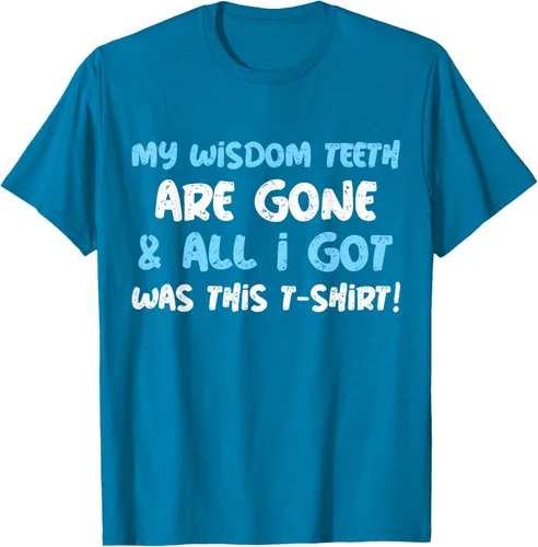 Vista 8 de My Wisdom Teeth Are Gone! Camiseta divertida de muelas del juicio, Negro